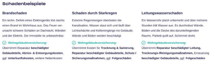Schadenbeispiele Gebäudeversicherung